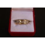 Fine 18ct Gold Diamond Half Hoop ring with wide band. 2.5ct total estimated Diamond weight. 10.5g