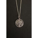 Silver St Christopher with Silver chain