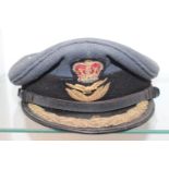 1950s Royal Air Force Officers Cap with liner