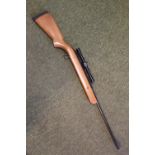 BSA .22 Air Rifle with bentley Scope and sleeve