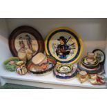 Large Collection of assorted French Quimper Pottery inc Plates, Bowls etc