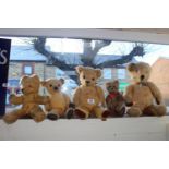 Collection of Antique Mohair Teddies (5)