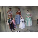 Collection of 5 Royal Doulton Figurines to include Grandpas Story, Happy Birthday etc