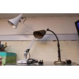 Retro 1920s Desk Lamp and a Modern Adjustable Lamp