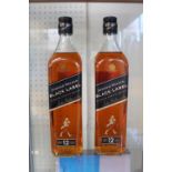 2 bottles of Johnnie Walker Black Label 12 Year 70cl