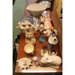 Collection of assorted Ceramics inc. Cubist model of an Elephant, Poole Seal, Royal Doulton Figurine