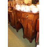 19thC Kennel Sideboard with brass drop handles and bracket feet