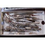 Good collection of 19thC and later Silver handled Buttonhooks