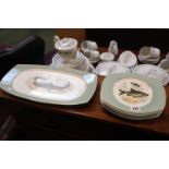F & F of Norway Fish Decorated Plate and Platter set