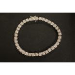 Ladies Silver Diamond Set Bracelet 0.25ct total weight