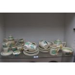 Clarice Cliff Honeydew Pattern Lynton Shape Tea & Coffee Service