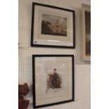 2 Framed Engravings 'Court of Peter House' & 'Doctor in Diversity'