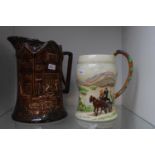 Crown Devon Fielding's Musical Tankard Killarney & another The Huntsman Musical Jug