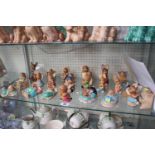 Collection of 22 Pendelfin Rabbit figures
