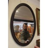 Oval Edwardian Bakelite Bevel Edge mirror