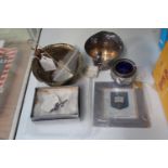Collection of assorted Silver plated items, Oxford University Crest etc