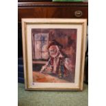 Framed Painting of a Man with beard signed