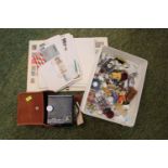 Vintage Stamps Album with stamps, Kodak box camera and a collection of Thimbles inc. Silver