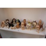 Collection of Sylvac and other Pottery Dog figures