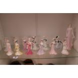 Collection of 12 Coalport Compton & Woodhouse figures and another Coalport Figure