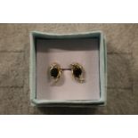 Pair of 9ct Gold Sapphire & Diamond set earrings