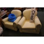 Pair of Upholstered Elbow chairs
