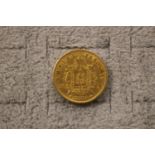 1864 Gold Napoleon III 20 Franc Coin 6.4g total weight