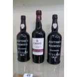 2 Bottles of Justino's Madeira 10 Year Old and a Bottle of Croft Reserve Port