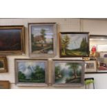 Collection of Paintings inc Marten, Baher and another indistinctly signed