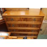 Modern 5 Drawer chest of drawers with brass drop handles