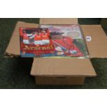 Box of Legends Sports Memorabilia Tiger Woods Edition and a Arsenal Programme