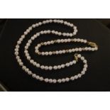 Ladies 9ct Gold Cultured Pearl Necklace