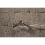 Ladies White metal Diamond claw set ring 0.50ct total weight P1/P2 G/H estimated. Size L