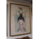 Framed Print by Bjorn Wiimblad C.1970s The Swineherd