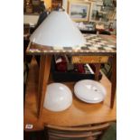 3 Vintage Glass Lamp Shades