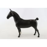 Beswick Matt Black Hackney Horse