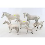 Collection of Beswick Dapple Grey Horses and Foals