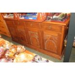 Long Sideboard of 4 drawers and Cupboards with Carved doors