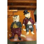 Pair of Painted Whimsical Cats in clothing