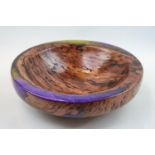 Handmade Nick Zammeti Epoxy Resin & Wood turned bowl 30cm in Diameter