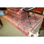 Good quality Large Red ground rug 300cm x 205cm