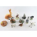 Collection of assorted Ceramic animals inc. Wade, Aynsley and Beswick