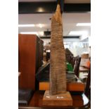 Wooden Obelisk Sculpture