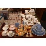 Collection of assorted Ceramics and glassware inc. Wedgwood Jasperware, Tinkerware etc