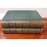 2 Large Leather bound Volumes of Shakespeare Imperial Edition