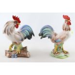 2 Italian Pottery figures of Cockerels
