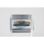 Ladies 9ct Gold Stone set eternity ring Size M. 2.5g total weight