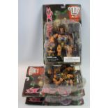 3 Judge Dredd 2000AD Slaine bubble pack figure by TM and Re: Action 1989