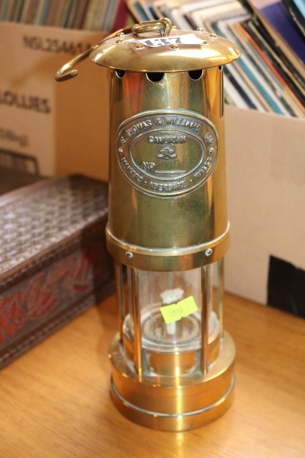E Thomas & Williams Ltd of Cambrian No.26056 Brass Miners Lamp - Image 2 of 2
