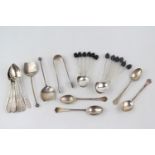 Collection of assorted Silver Spoon 130g total weight and a Set of White metal spoons